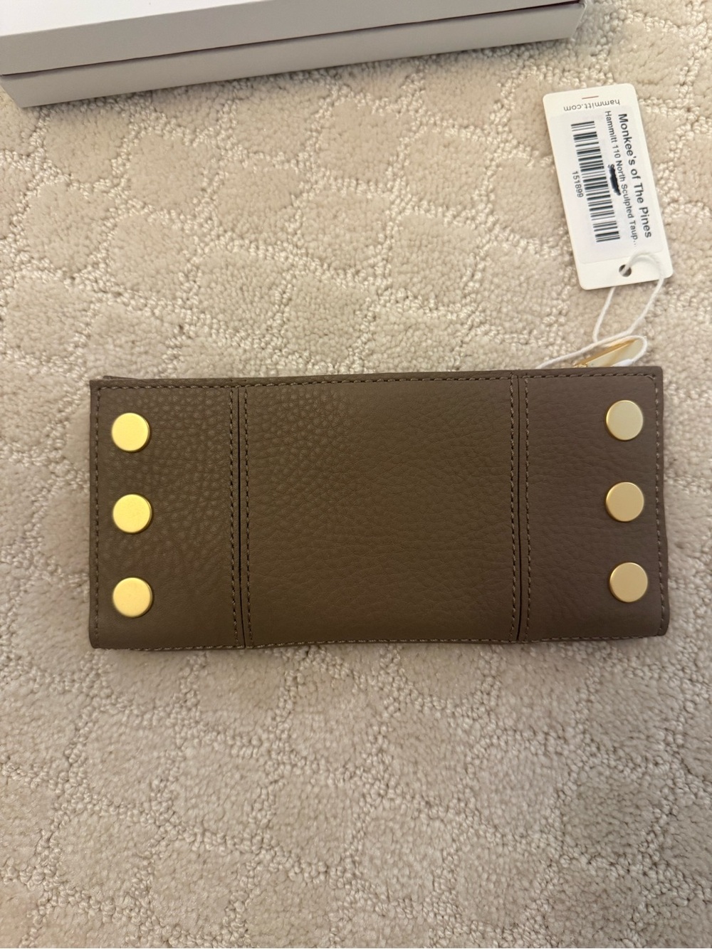 Hammitt 110 North sculpted Taupe wallet - Picture 4 of 6